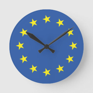FÖRENADE EUROPA-FLAGGA RUND KLOCKA