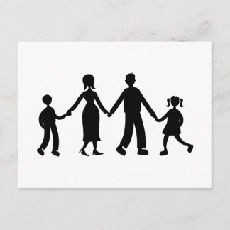 Förenade familjen vykort