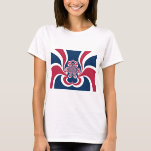 Förenade Färg: Colorful Global Mönster T Shirt
