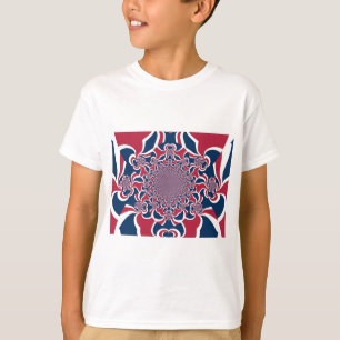 Förenade Färg: Colorful Global Mönster Tee Shirt