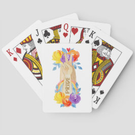 Förenade Händer med Pride Blommigt-kort Casinokort