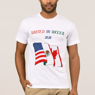 Förenade i fotboll 2026 VM-värdar Flagga T-Shirt