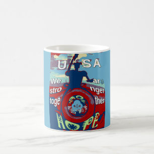 Förenade i hopp: Starkare tillsammans - USA Art Pr Kaffemugg