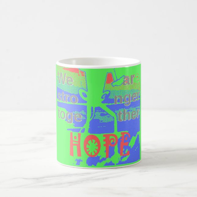 Förenade i hoppet: Starkare tillsammans - Vibrant  Kaffemugg (Center)