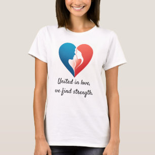 Förenade i Kärlek - par Silhouette Heart T-Shirt