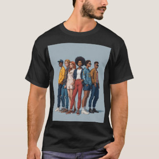 Förenade i Stil - Diverse People Art T-Shirt