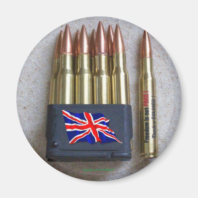 Förenade kungadömets veteraner äger militärmagnet magnet (Framsidan)