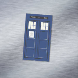 Förenade kungariket - Blue Police Public Call Box Magnetiska Visitkort