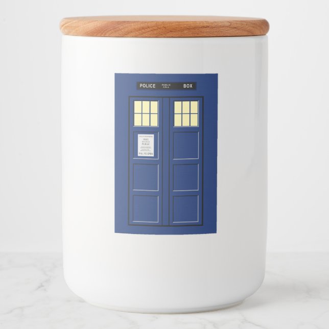 Förenade kungariket - Blue Police Public Call Box  Mat Etikett (Framsida)