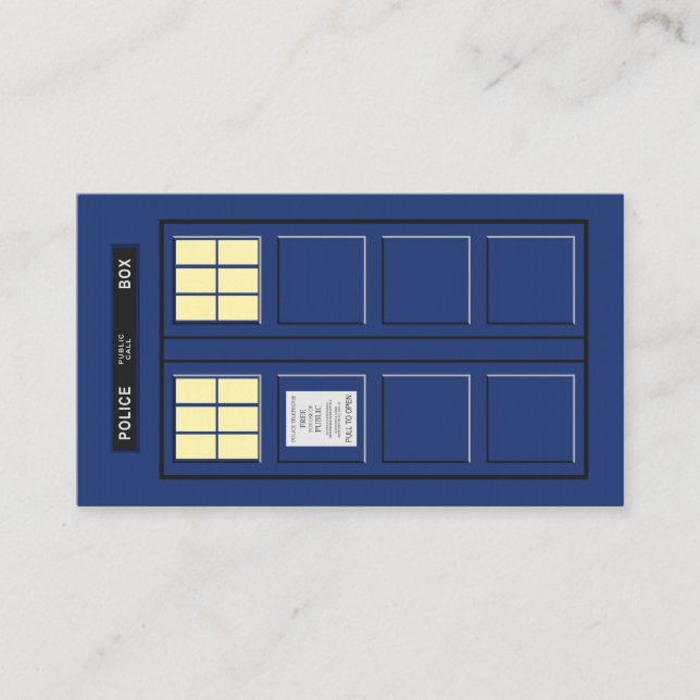 Förenade kungariket - Blue Police Public Call Box  Placeringskort (Framsida)