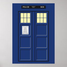 Förenade kungariket - Blue Police Public Call Box Poster