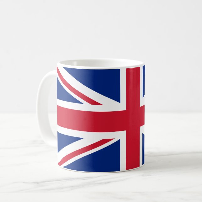 Förenade kungariket (British) Flagga Kaffemugg (Framsida vänster)
