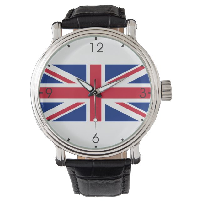 Förenade kungariket (British Flagga) (Union Jack)  Armbandsur (Framsida)