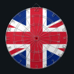 Förenade kungariket (British Flagga) (Union Jack)  Darttavla<br><div class="desc">Denna utformning präglas av Förenade kungarikets nationella flagga, som också kallas Union Jack. Flagga kallas också Royal Union Flagga i Kanada. Det är data tillbaka till 1700-talet i tidigt, då James I hade ärvt engelska och irländska tronerna, som gjorde det möjligt för honom att ena England, Irland och Skottland under...</div>
