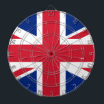 Förenade kungariket (British Flagga) (Union Jack)  Darttavla<br><div class="desc">Denna utformning präglas av Förenade kungarikets nationella flagga, som också kallas Union Jack. Flagga kallas också Royal Union Flagga i Kanada. Det är data tillbaka till 1700-talet i tidigt, då James I hade ärvt engelska och irländska tronerna, som gjorde det möjligt för honom att ena England, Irland och Skottland under...</div>