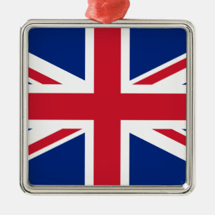 Förenade kungariket (British Flagga) (Union Jack) Julgransprydnad Metall