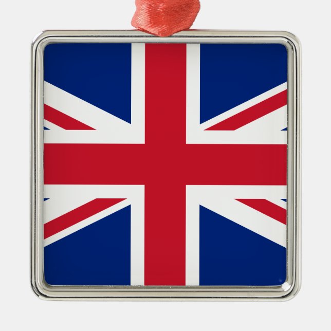 Förenade kungariket (British Flagga) (Union Jack)  Julgransprydnad Metall (Framsidan)