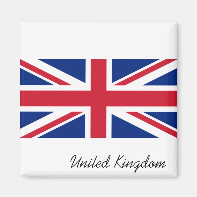 Förenade kungariket (British Flagga) (Union Jack)  Magnet (Framsidan)