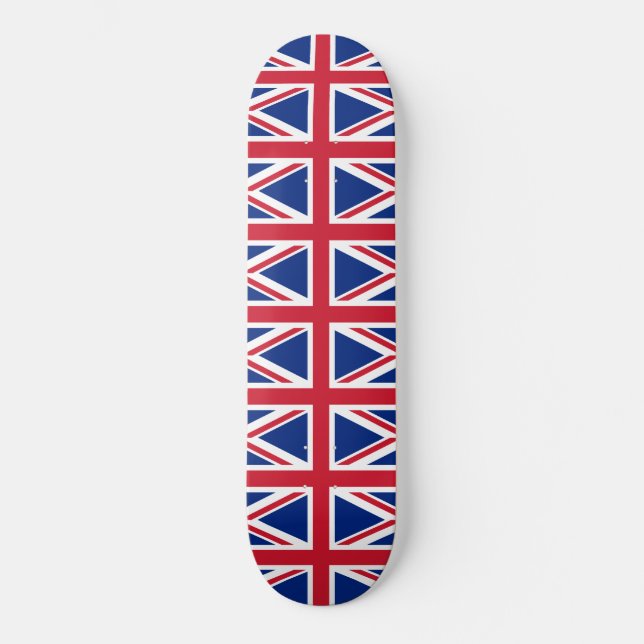 Förenade kungariket (British Flagga) (Union Jack)  Mini Skateboard Bräda 18,5 Cm (Framsida)