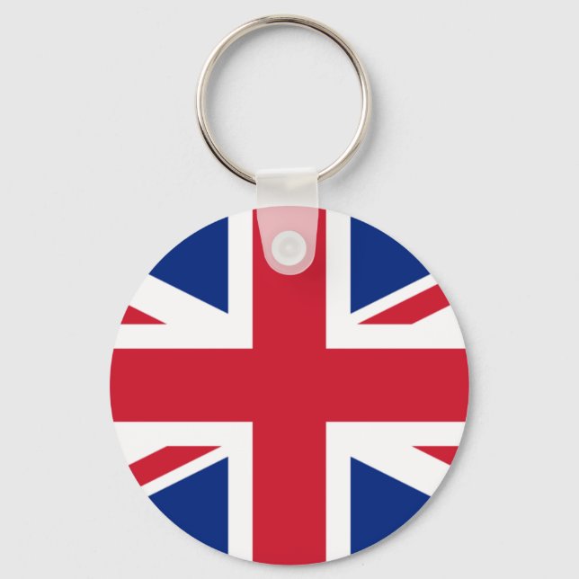 Förenade kungariket (British Flagga) (Union Jack)  Nyckelring (Framsida)
