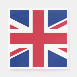 Förenade kungariket (British Flagga) (Union Jack)  Pappersservett