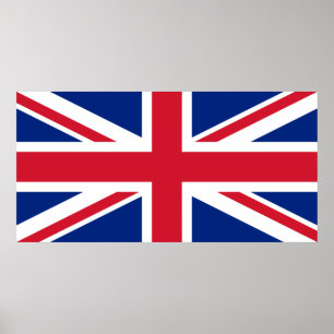 Förenade kungariket (British Flagga) (Union Jack)  Poster