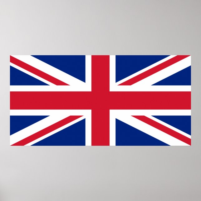 Förenade kungariket (British Flagga) (Union Jack)  Poster (Framsidan)