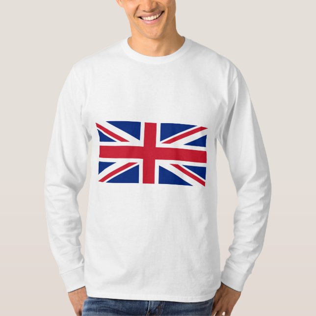 Förenade kungariket (British Flagga) (Union Jack)  T Shirt (Framsida)
