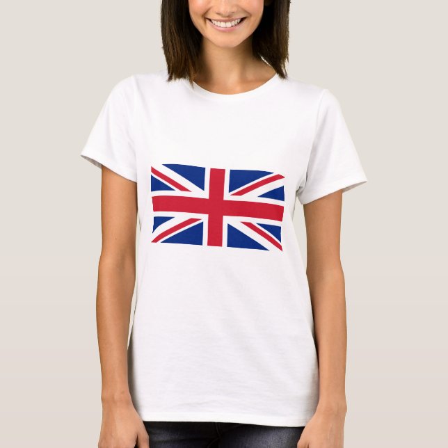 Förenade kungariket (British Flagga) (Union Jack)  T Shirt (Framsida)