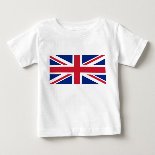 Förenade kungariket (British Flagga) (Union Jack)  T Shirt (Framsida)