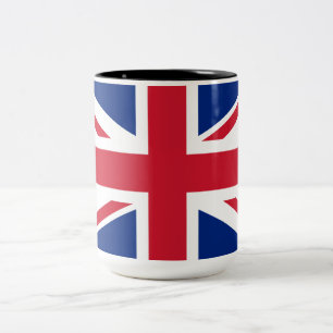 Förenade kungariket (British Flagga) (Union Jack) Två-Tonad Mugg