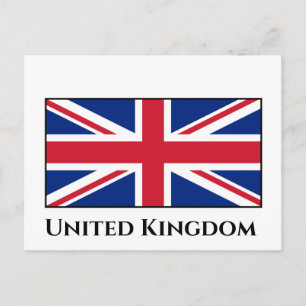 Förenade kungariket (British) Flagga Vykort