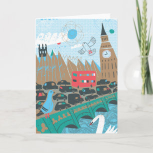 Förenade kungariket City Scene Kort