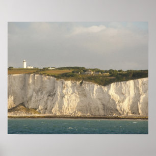 Förenade kungariket, Dover. Berömdens vita klipp Poster