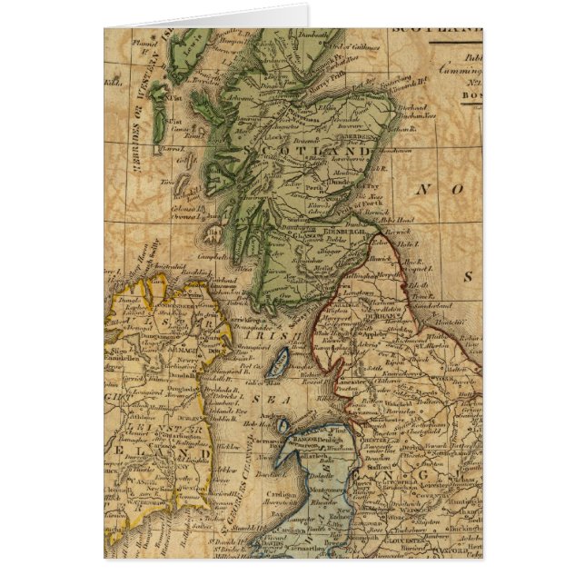 Förenade kungariket England, Skottland och Irland Hälsningskort (Framsidan)