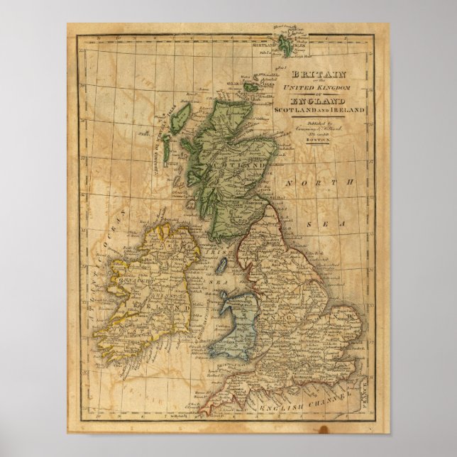 Förenade kungariket England, Skottland och Irland Poster (Framsidan)