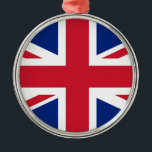 Förenade kungariket flagga julgransprydnad metall<br><div class="desc">Förenade kungariket flagga</div>