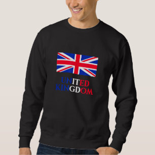 Förenade kungariket Flagga Land British Lång Ärmad Tröja
