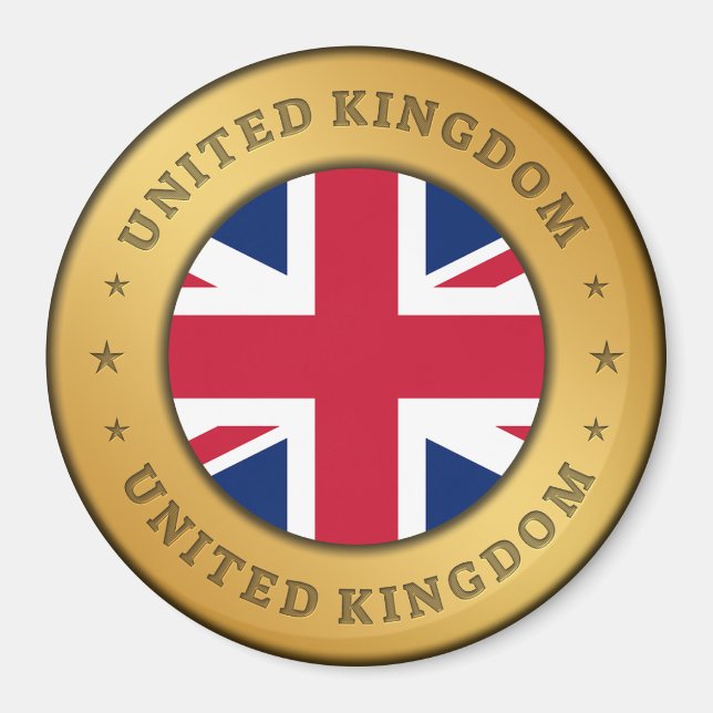 Förenade kungariket Flagga Magnet (Framsidan)