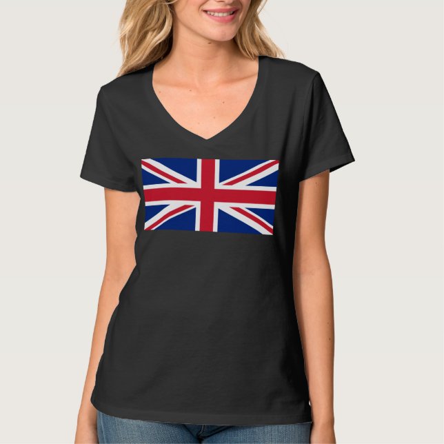 Förenade kungariket flagga t shirt (Framsida)