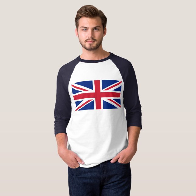 Förenade kungariket Flagga Tee (Hel framsida)