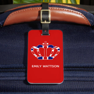 Förenade kungariket Flagga / Union Jack Krona - Re Bagagebricka