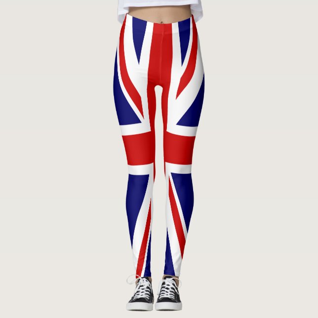 Förenade kungariket Flagga / Union Jack Leggings (Framsida)
