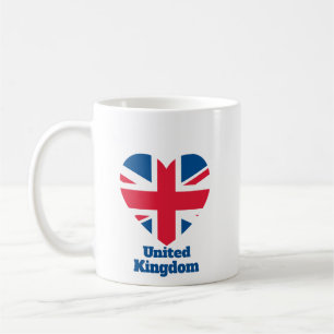 Förenade kungariket Heart Flagga Kaffemugg