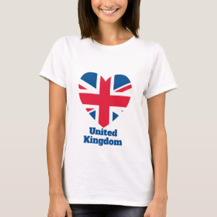 Förenade kungariket Heart Flagga T Shirt