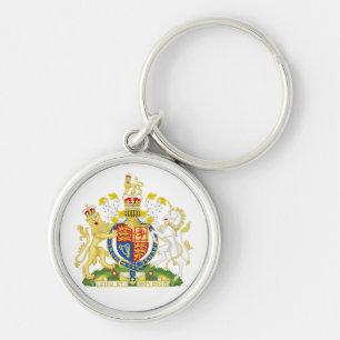 Förenade kungariket Jackar Arm Keychain Rund Silverfärgad Nyckelring