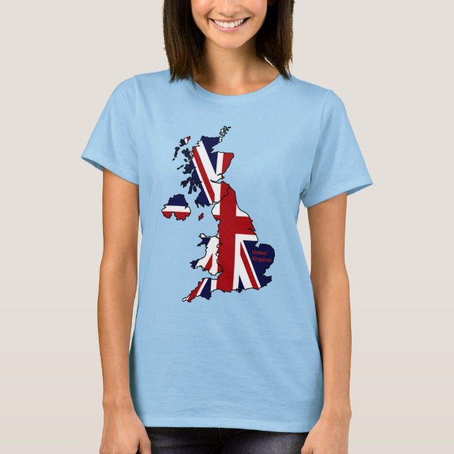 Förenade kungariket Karta Women's T-Shirt (Framsida)