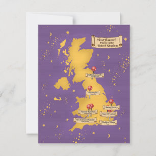 Förenade kungariket Mest hemsökt Ställen Karta.