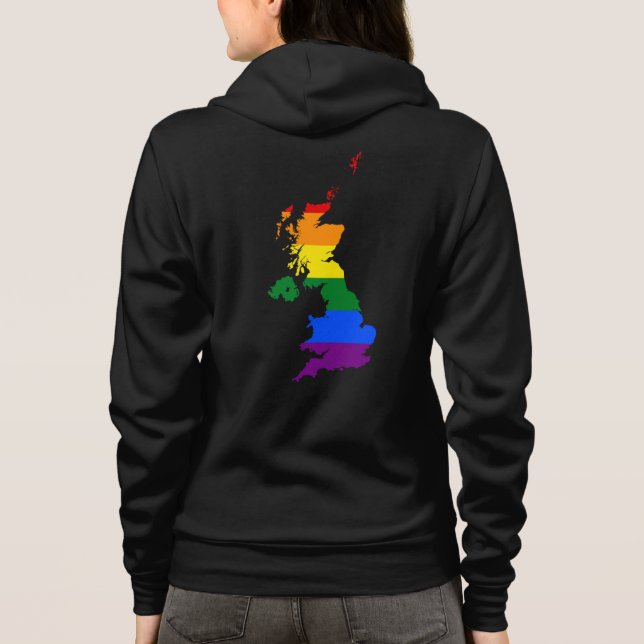 Förenade kungariket pride karta t shirt (Baksida)