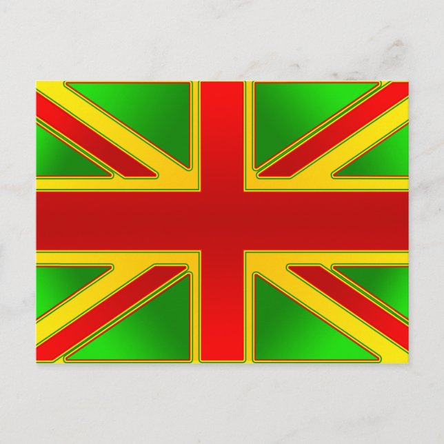 Förenade kungariket Reggae Rasta Reggae British fl Vykort (Framsida)